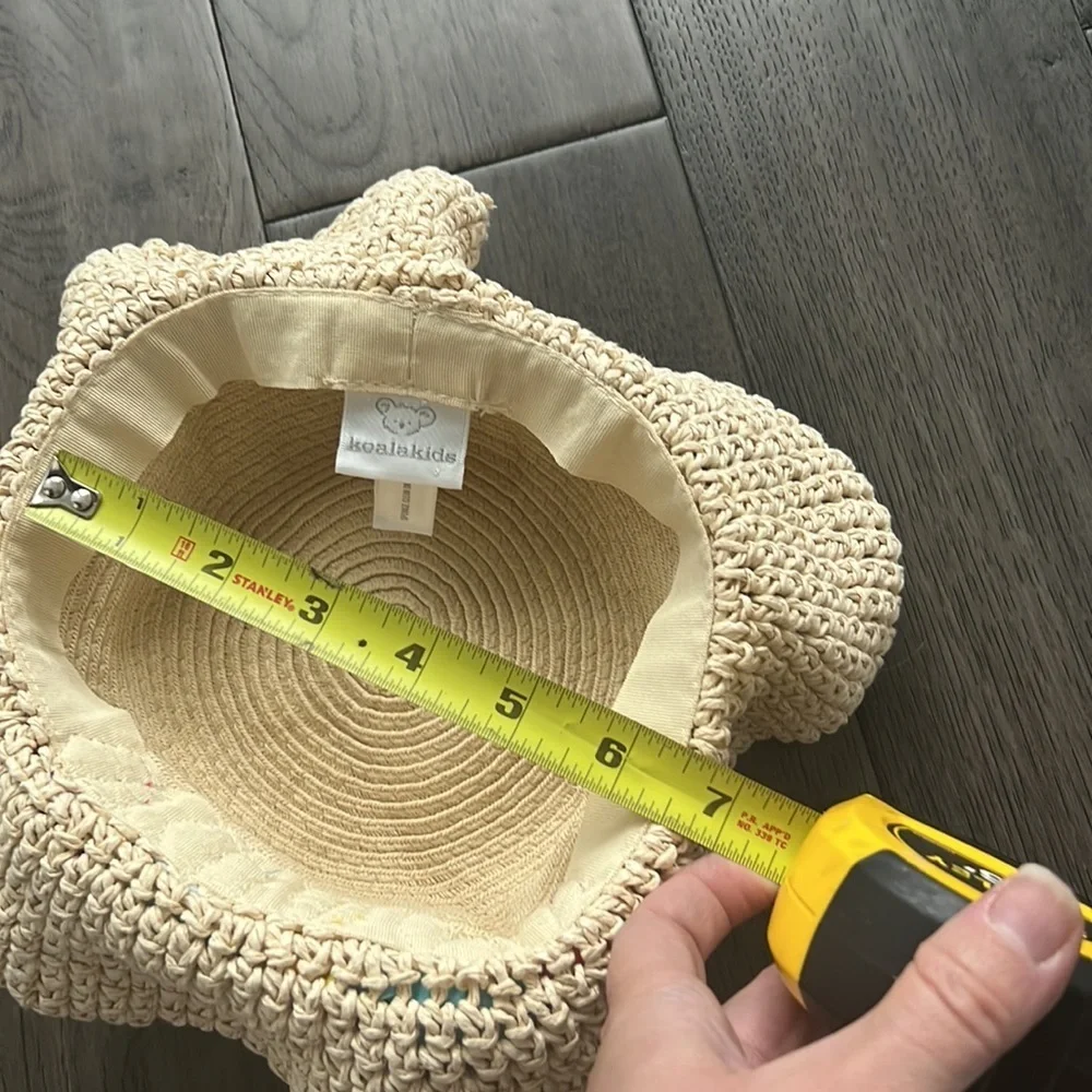 Koala kids floral floppy straw like beach hat